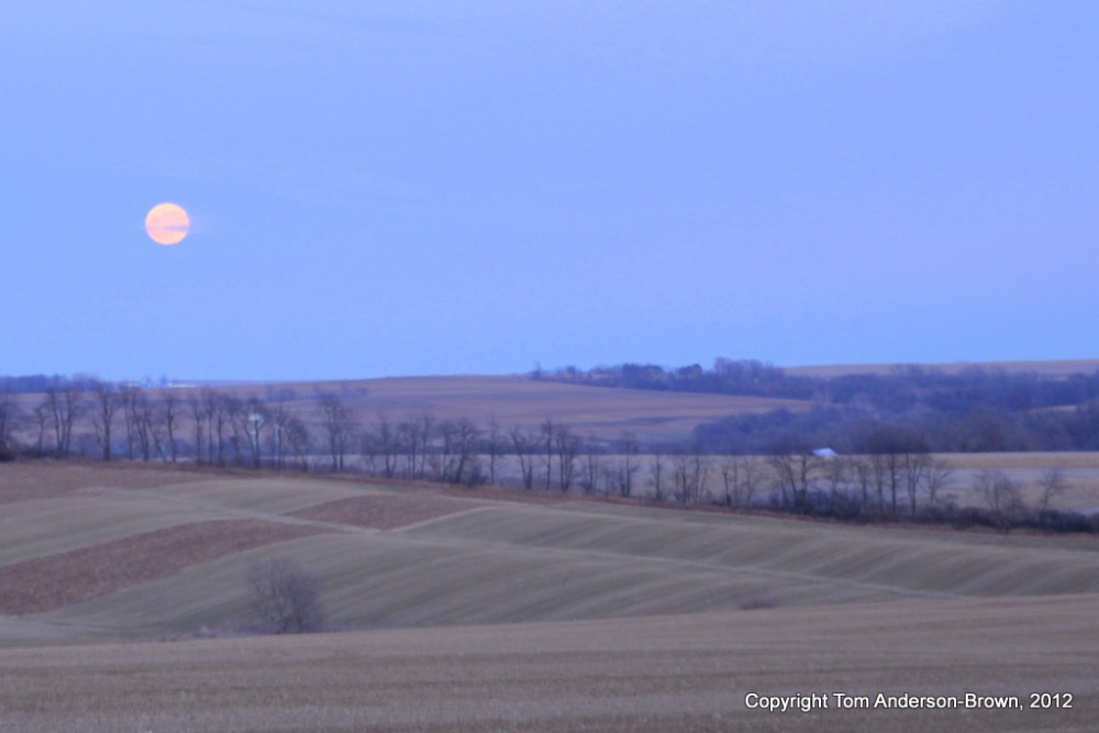 Moonrise over Lafayette County, Wisconsin